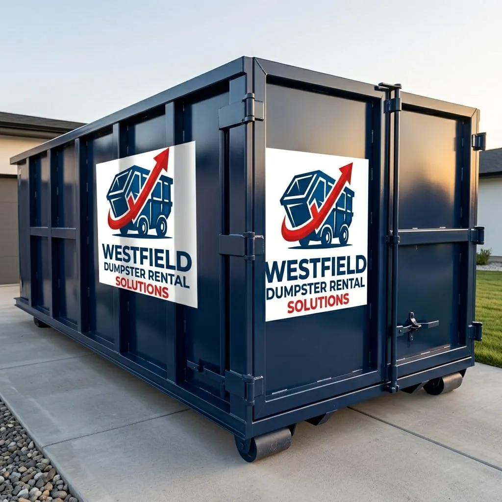 Roll-off dumpster delivered to a property in Chicopee, MA Roll-off dumpster delivered to a property in Chicopee, MA